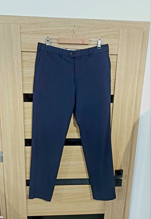 Zara męskie spodnie na kant granatowe slim fit roz 40 31 S modne
