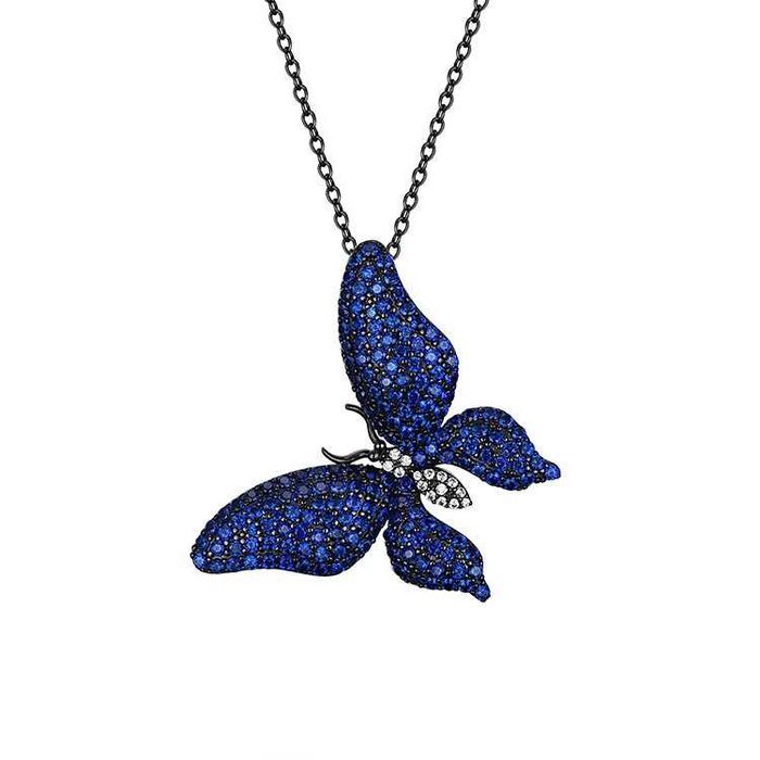 Серебряный кулон бабочка