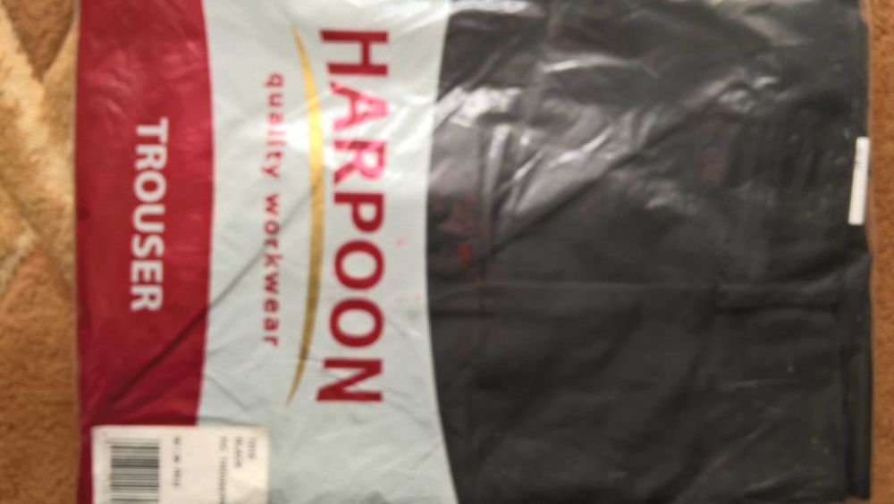 Spodnie Harpoon czarne 92/36 REG/proste