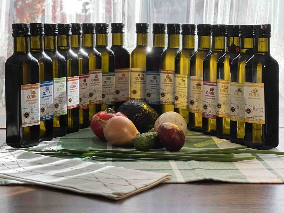 Сиродавлена олія#лляна#мигдальна#конопляна#кокосова#макова#гірчиці#