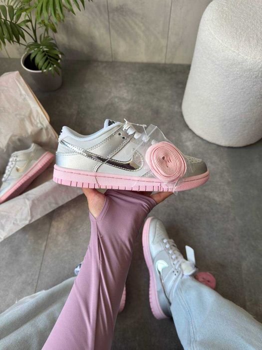 !SALE! Nike Dunk Low LX Metallic Silver Pink Foam 36 37 38 39 40 41