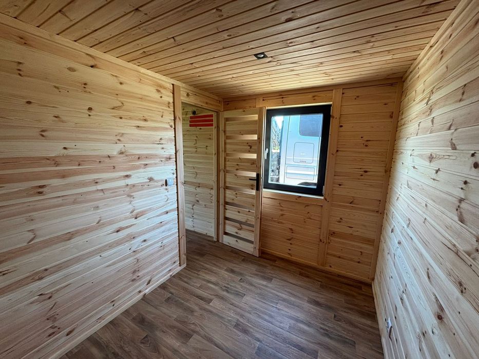 Domek drewniany mobilny całoroczny 8x3.2