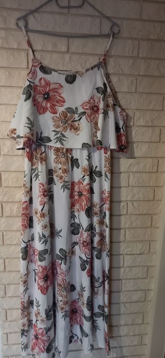 Sukienka maxi w kwiaty, Shein Curve, roz 1Xl