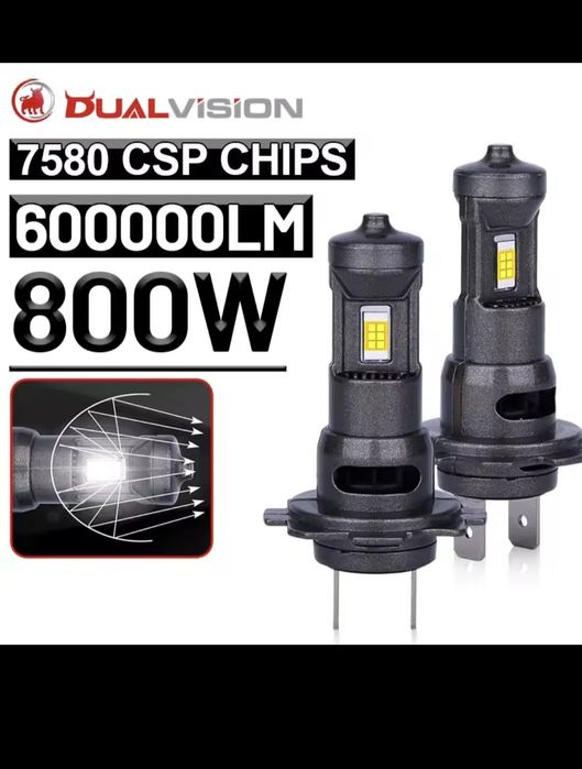 Lâmpadas led H7 com microchip led de última geração novas em caixa