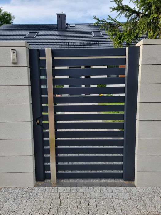 Brama furtka ogrodzenie palisadowe płot