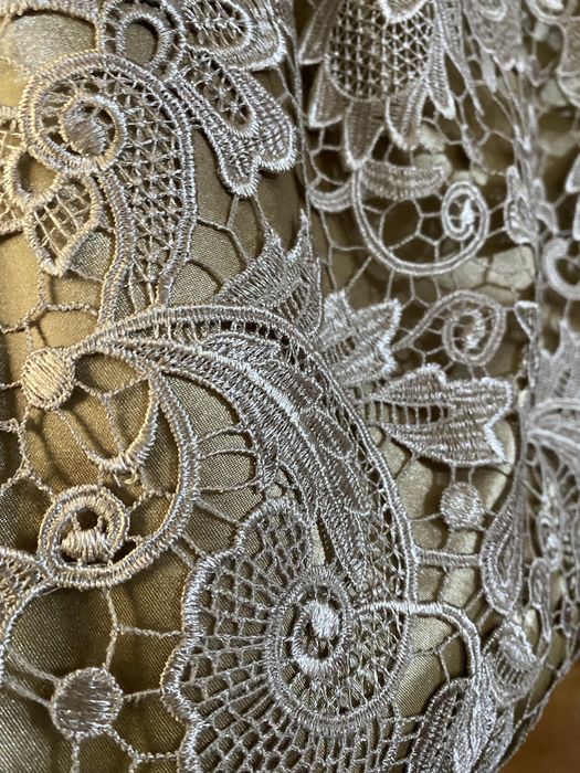 Vestido Cerimonia Renda e Seda Selvagem