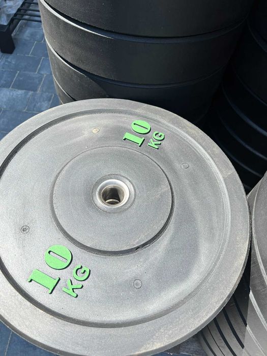 Bumper Obciążenie Gumowe 2x10kg Crossfit 45cm 31mm na zwykłe gryfy