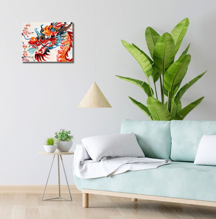 Obraz 40x30cm Smok o Żywej Barwie