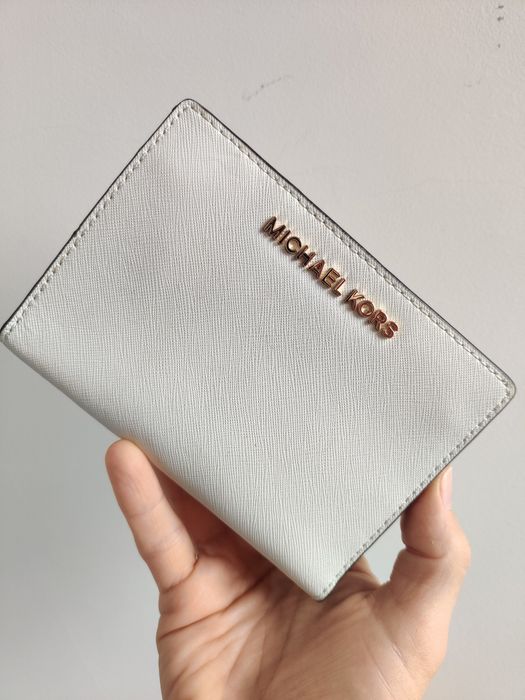 Кошелек портмоне кошелек Michael Kors оригинал белый кожаный кошелек