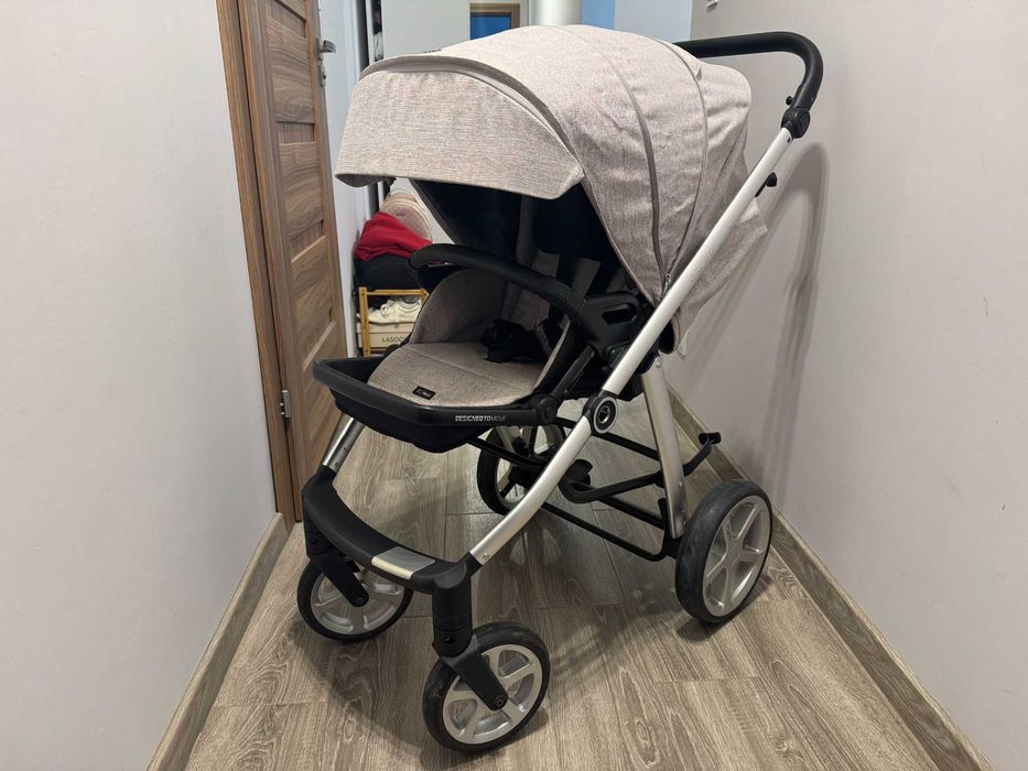 Espiro wózek 2w1 Next melange Pink 08