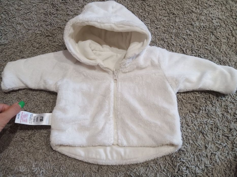 Двухстороння курточка шубка для немовлят на 4,5кг