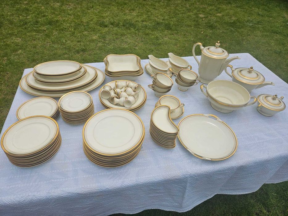 Duży piękny zestaw kawowy obiadowy -  porcelana eschenbach!!