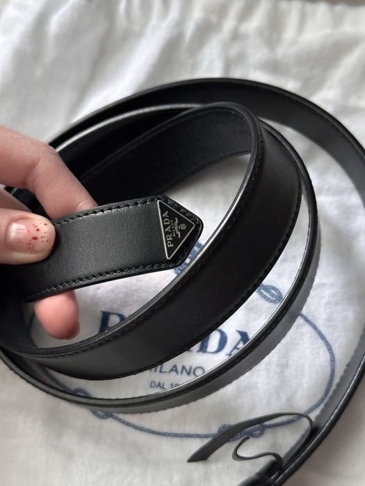 Ремінь PRADA  шкіряний