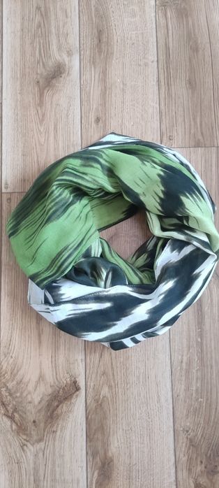 Nowy Szal komin damski zielony wiosenny