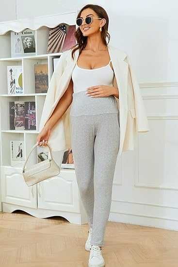 Nowe damskie legginsy ciążowe Brynmama / 2 pary / szare/czarne XL!264!