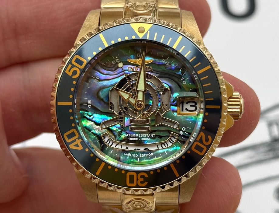 Жіночий годинник Invicta 23456 Grand Diver Abalone Automatic 38 mm.