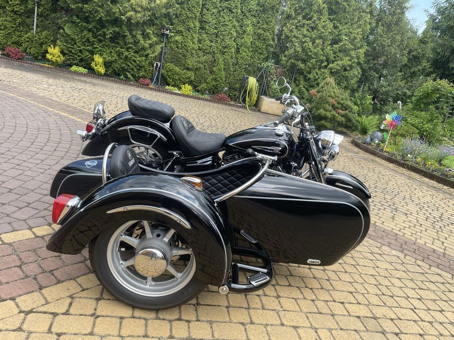 Yamaha Drag Star XVS 1100 Vstar trike z bocznym wózkiem koszem 3 osoby