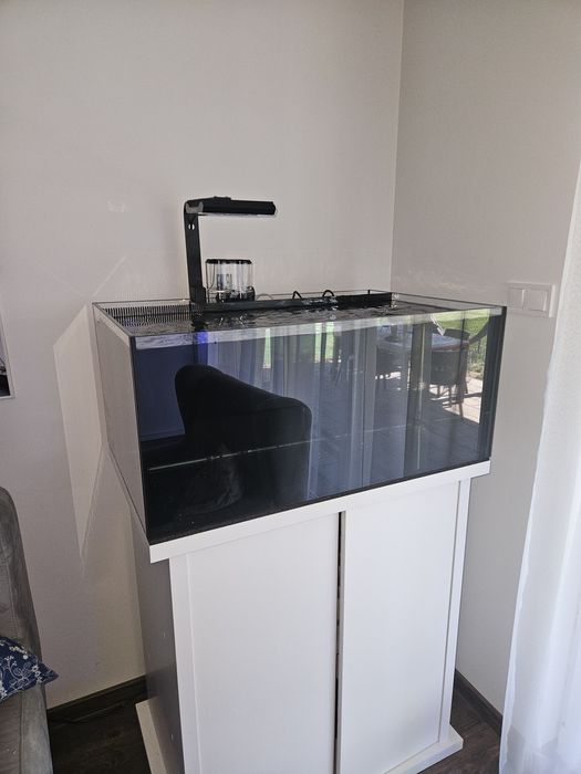 Akwarium morskie 90x60x45 z panelem zestaw