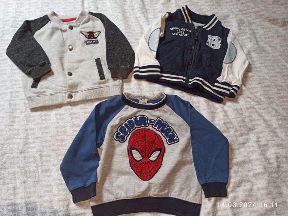 3 bluzy chłopięce 80