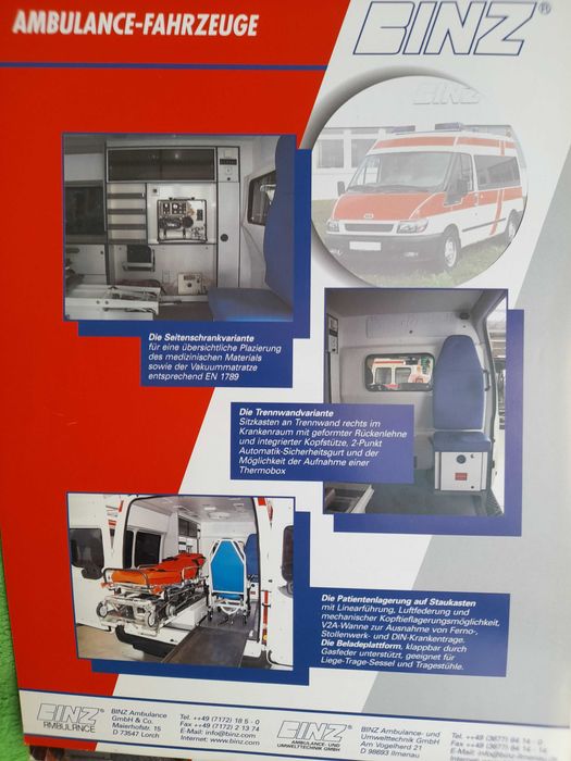 BINZ FORD Transit ambulans karetka pogotowia język niemiecki