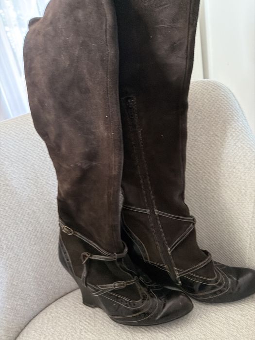 Kozaki za kolano skorzane 36