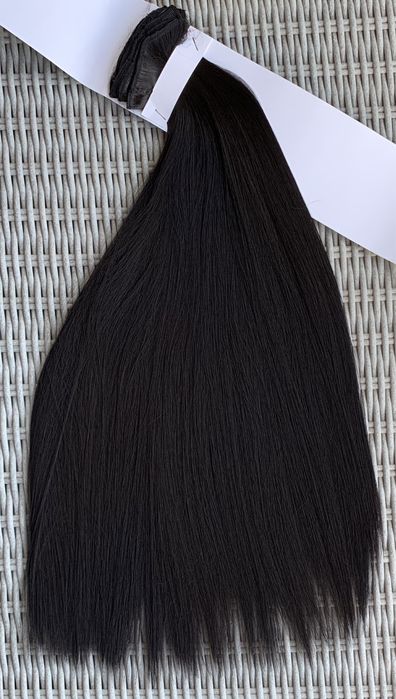 Premium Ultra włosy doczepiane, czarny, clip in, 16 klipsów 508.
