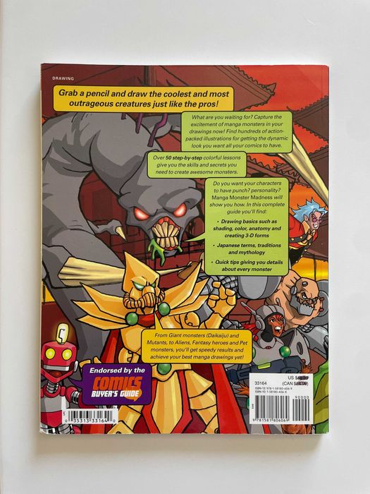 Manga Monster Madness Drawing Paperback Book by David Okum