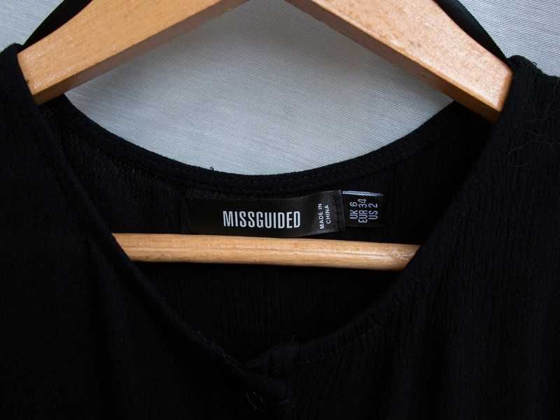 Krótki czarny kombinezon Missguided XS S