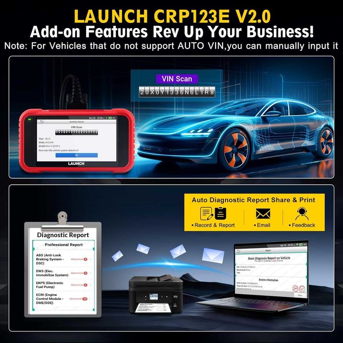 Launch CRP123E V2 Maquina Diagnóstico OBD Actualizações Grátis (NOVO)