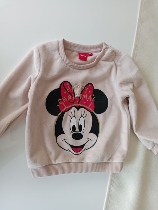 Bluza myszka mini róż ubranka dla dziewczynki dzieciece róż. 74
