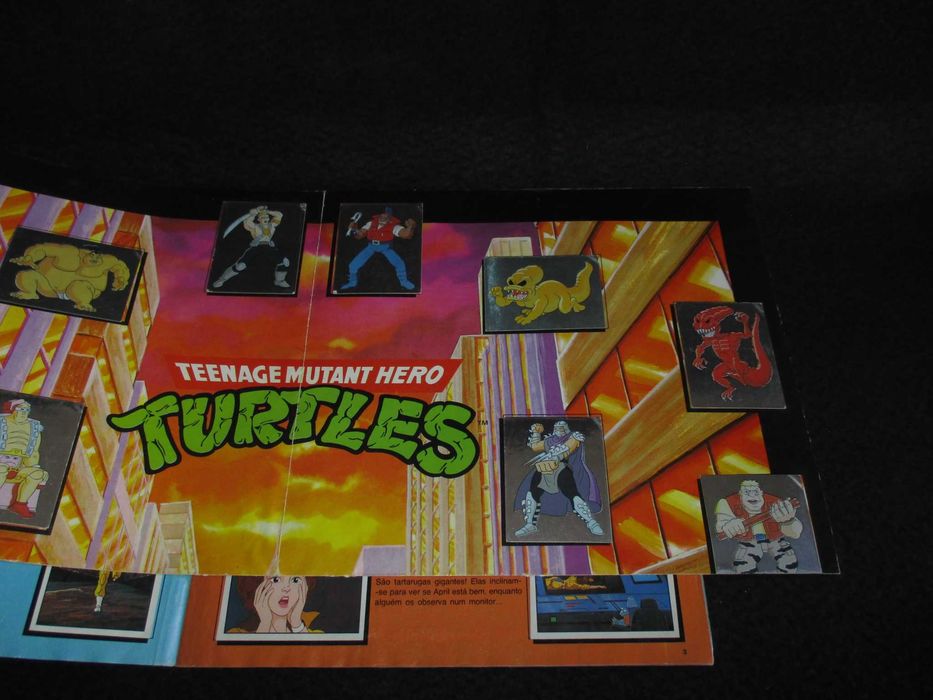 Caderneta Completa Cromos Teenage Mutant Hero Turtles Cromos Panini Peça de Colecção