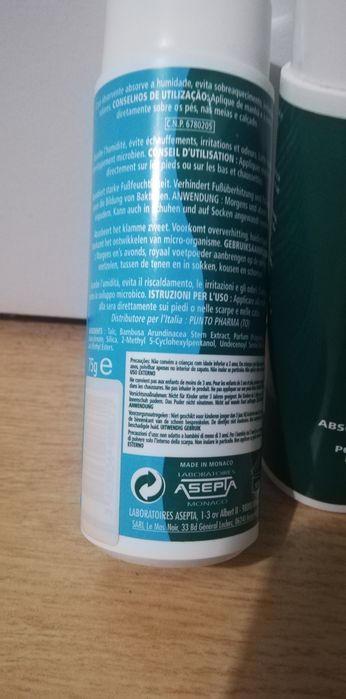 Pó antitranspirante