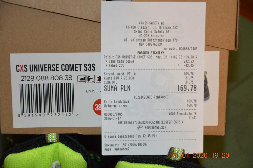 Buty Robocze CXS UNIVERSE COMET S3S / 38r.