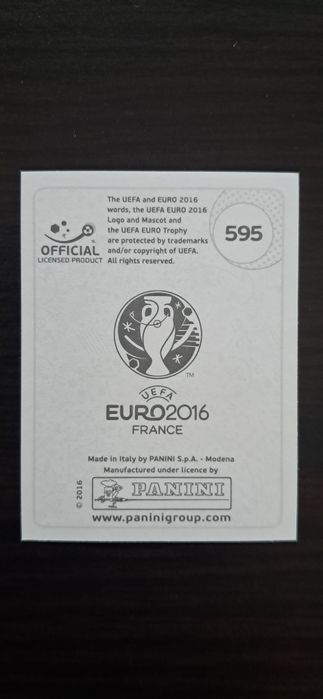 Cromo futebol de Eder(Euro 2016)da Panini