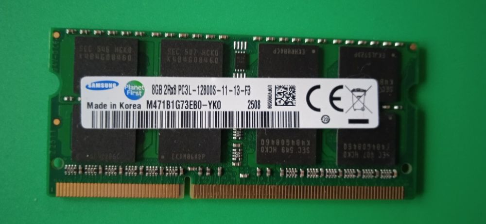 Pamięć RAM DDR3l PC3L 8gb 12800s Samsung