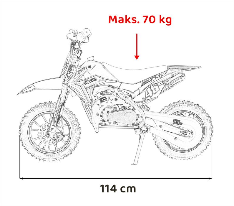Motor RENEGADE 50R CROSS dla dzieci Pompowane opony