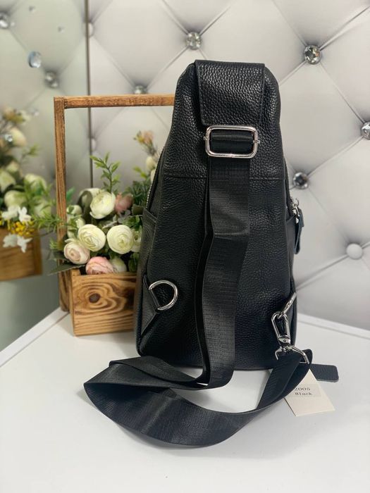 Чоловічий слінг натуральна шкіра