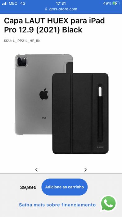 Capas Ipad Pro 12,9” NOVAS