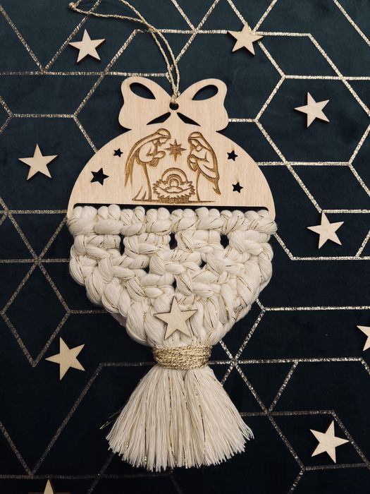 Recznie wyplecione ozdoby na choinkę prezent na świeta