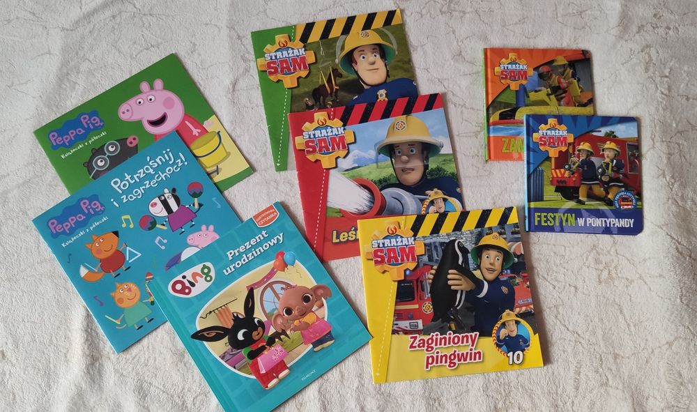 Książki dla dzieci, Strażak Sam i inne.
