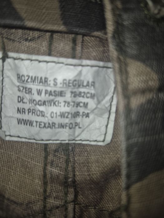 Spodnie wojskowe firmy TEXAR w bardzo dobrym stanie, 4 pary