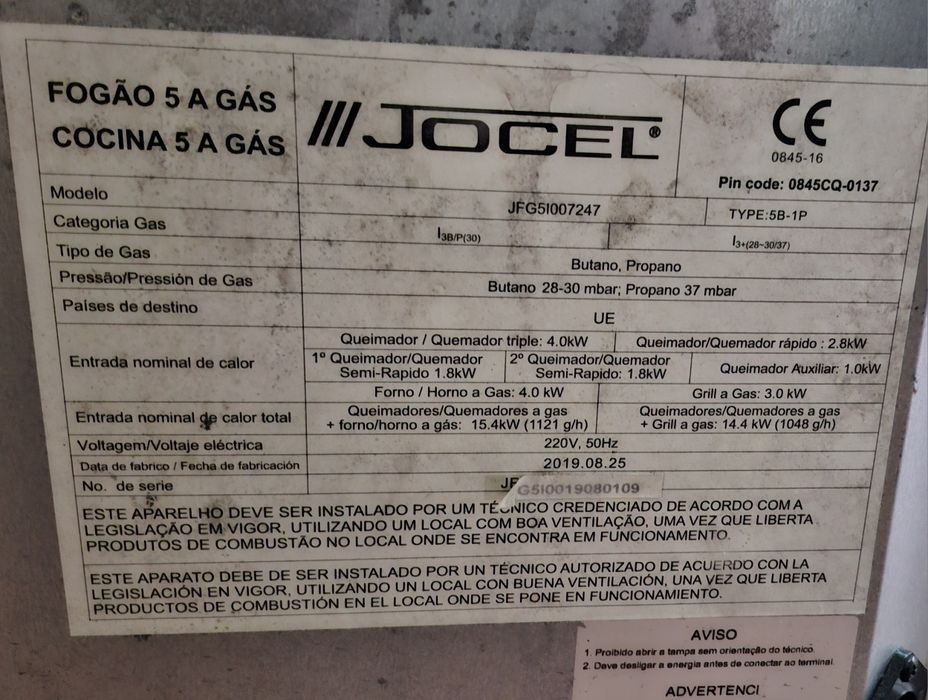 Fogão a gás JOCEL