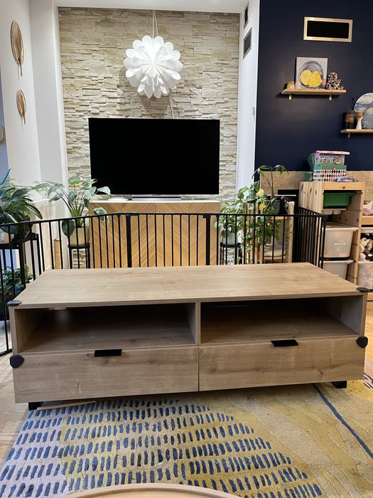 Szafka RTV okleina dębowa