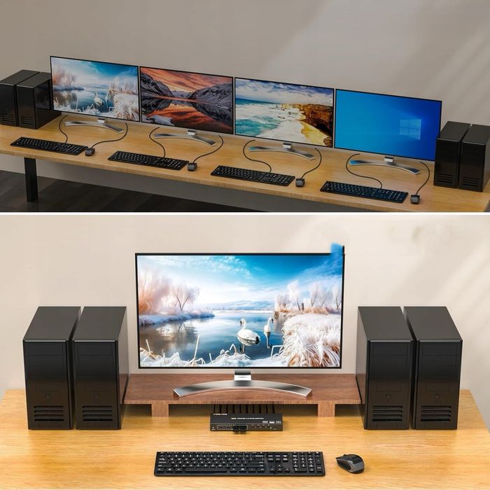 Przełącznik KVM HDMI 4K60 Hz / 2K120 Hz 4 komputery M1165