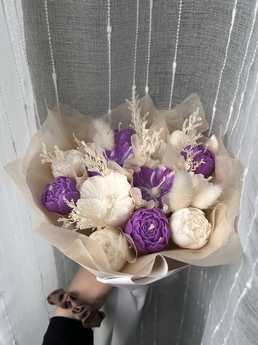 Bukiety ze świec sojowych