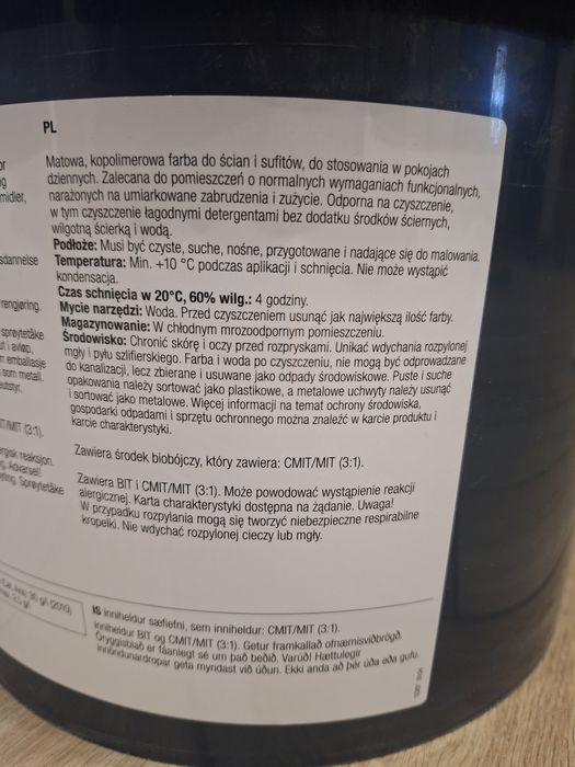 Farba Flügger Perform 5 . Nowa 9.1 litrów. Biała