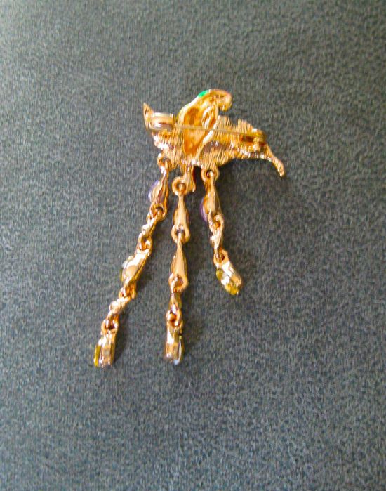 Alfinete / Broche / Pregadeira Passaro c/ Cristais na Cauda NOVO