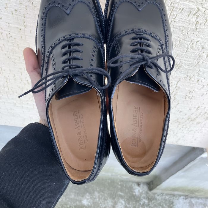 Мужские класические туфли оксфорды броги, р43-43,5, Англия