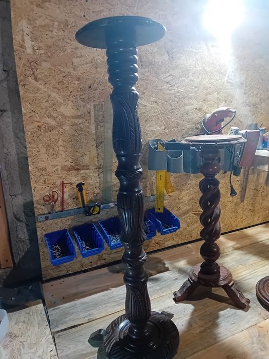 Suporte flores madeira