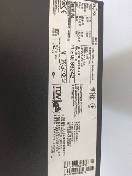 Сервер Fujitsu primergy tx100 s3